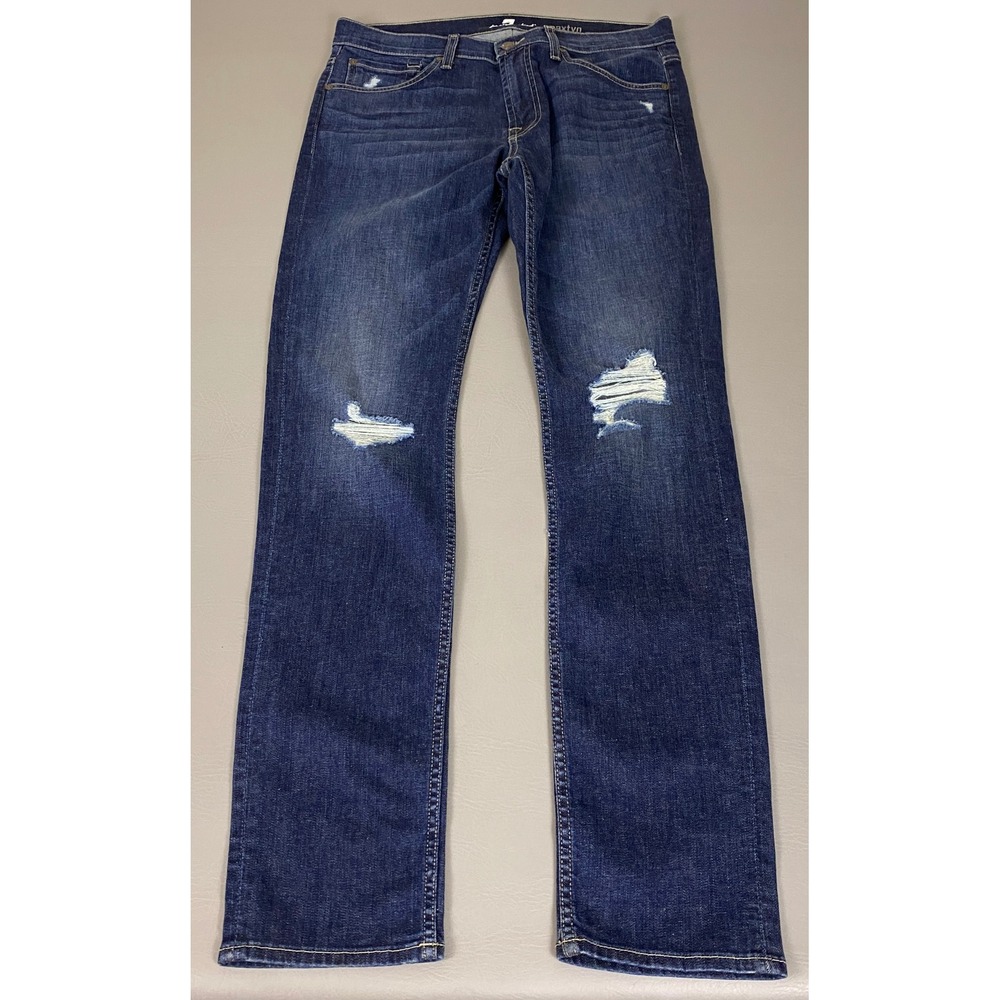 7 For All Mankind Paxtyn Skinny Jeans Men's Size Blue 33 Dark Wash New NWT